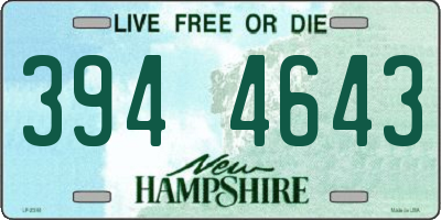 NH license plate 3944643