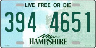 NH license plate 3944651
