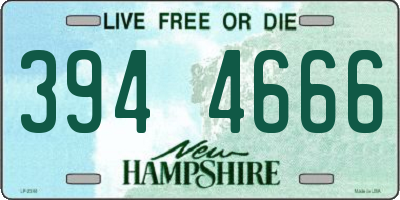 NH license plate 3944666