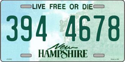 NH license plate 3944678