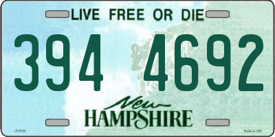 NH license plate 3944692