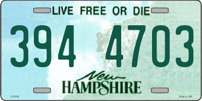 NH license plate 3944703