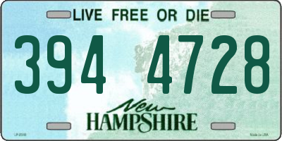 NH license plate 3944728