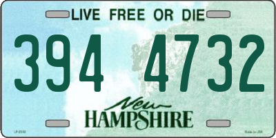 NH license plate 3944732