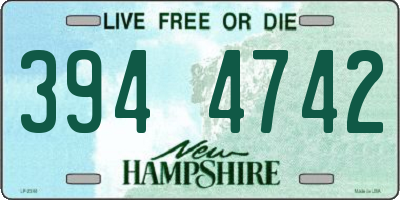 NH license plate 3944742