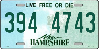 NH license plate 3944743
