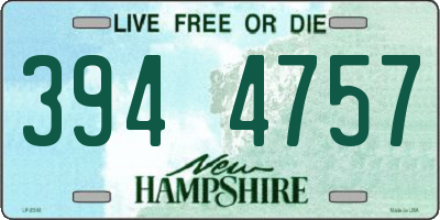 NH license plate 3944757