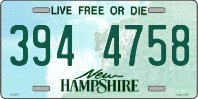 NH license plate 3944758