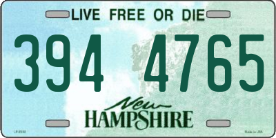 NH license plate 3944765