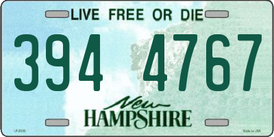 NH license plate 3944767
