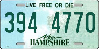 NH license plate 3944770