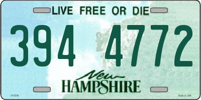 NH license plate 3944772