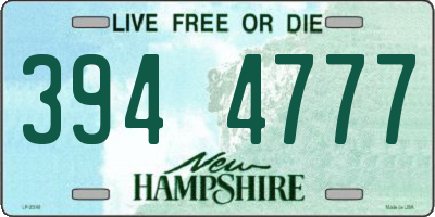 NH license plate 3944777