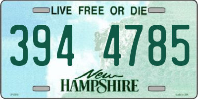 NH license plate 3944785