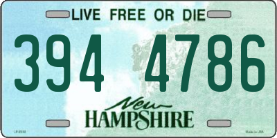 NH license plate 3944786