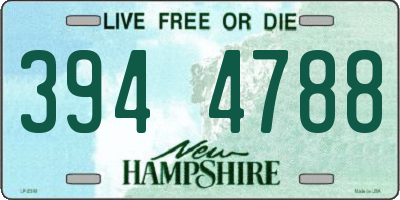 NH license plate 3944788