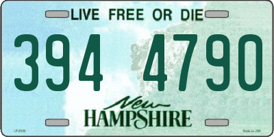 NH license plate 3944790