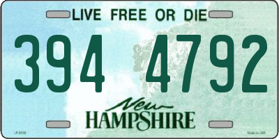 NH license plate 3944792