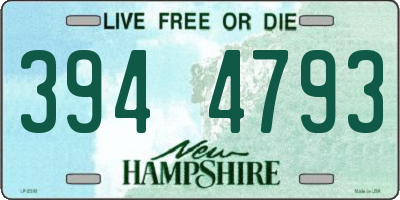 NH license plate 3944793