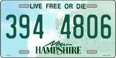 NH license plate 3944806