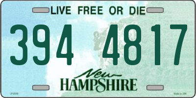 NH license plate 3944817