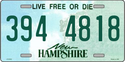 NH license plate 3944818