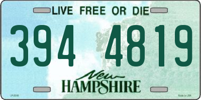 NH license plate 3944819