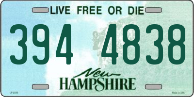 NH license plate 3944838