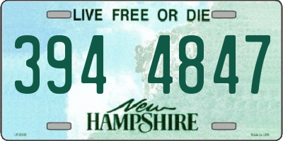 NH license plate 3944847