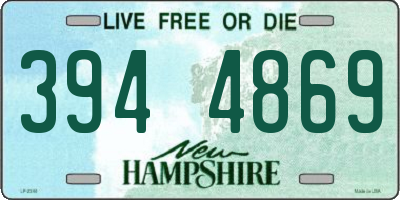 NH license plate 3944869