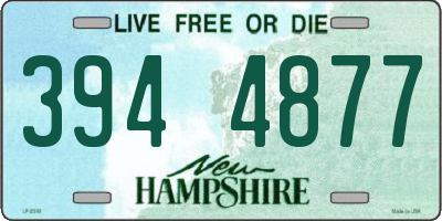 NH license plate 3944877