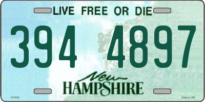 NH license plate 3944897