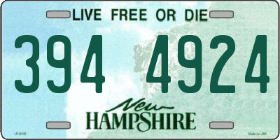 NH license plate 3944924