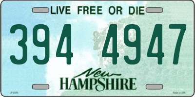 NH license plate 3944947