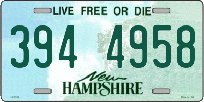 NH license plate 3944958