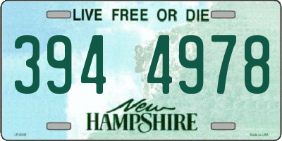 NH license plate 3944978