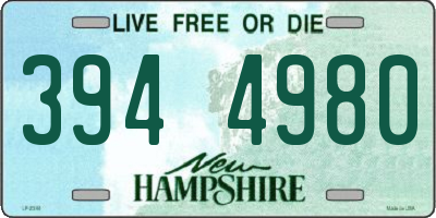 NH license plate 3944980