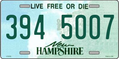 NH license plate 3945007