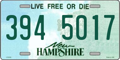 NH license plate 3945017