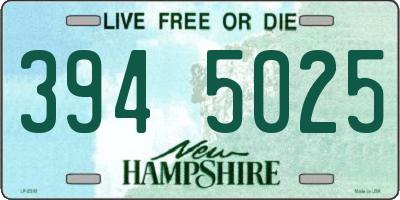 NH license plate 3945025