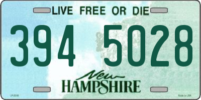NH license plate 3945028
