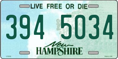 NH license plate 3945034