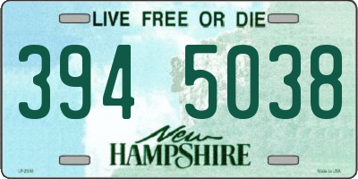 NH license plate 3945038