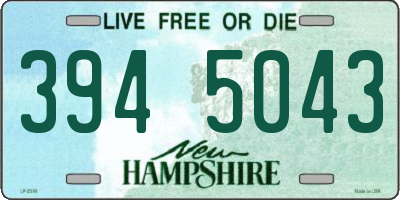 NH license plate 3945043