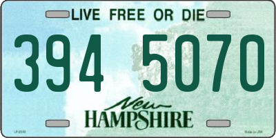 NH license plate 3945070