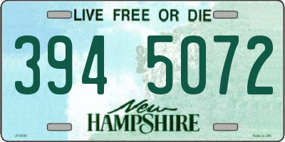 NH license plate 3945072