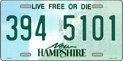 NH license plate 3945101