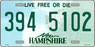 NH license plate 3945102