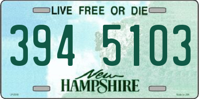 NH license plate 3945103
