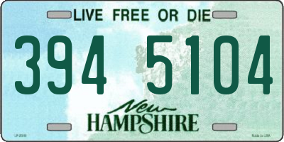 NH license plate 3945104
